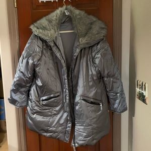 Ladies 2X faux fur collar ski jacket